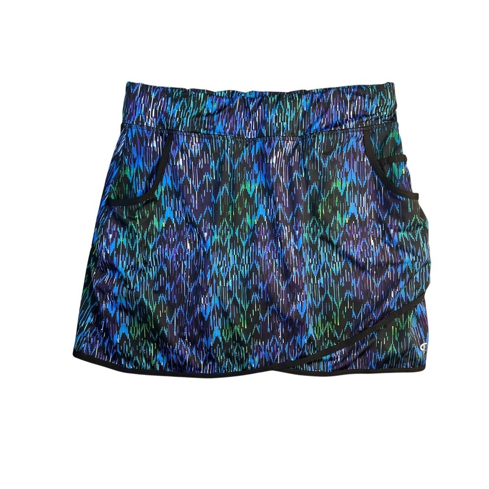 Sofibella Black & Blue Print Athletic Skort  Size M  Tennis Pickleball Golf